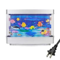 Virtual Ocean Dynamic Simulation Ornamental Fish Lamp Aquarium Decorative Night Light  Bedroom B-US Plug