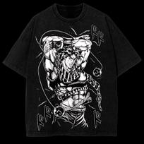 Vintage Oversized Graphic Tee Shirt JoJo’s Bizarre Adventure Joseph Joestar Anime Graphic Washed T Shirt Men Women Short Sleeve Female Male Clothing XXXL black