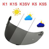 K1 Fotochrominis skydelis AGV K1S K3SV K5 K5S pilno veido šalmui Veido apsauga nuo rasojimo Apsauga nuo saulės UV spindulių Filtravimas Apsauga nuo dulkių Priedai LensSpeed Jutikliai 6 Photochromic Black