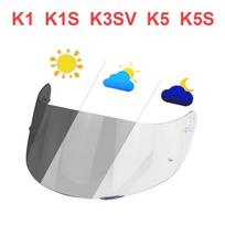 K1 Fotochrominis skydelis AGV K1S K3SV K5 K5S pilno veido šalmui Veido apsauga nuo rasojimo Apsauga nuo saulės UV spindulių Filtravimas Apsauga nuo dulkių Priedai LensSpeed Jutikliai 6 Photochromic Clear
