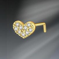 G23 Titanium L Shaped Nose Studs Gold Silver Plated Hypoallergenic Daily Wear Party Piercing Jewelry