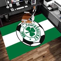 1pc Panathinaikos FC Print Area Rug - Soft,Washable Non-Slip Indoor Mat for Office Chairs,Living Room,Home Office Decorative Rug 40cmx60cm black