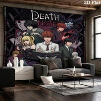 Death Note Wall Tapestry Aesthetic Wall Hanging Printed Fabric Blanket Decorative Tapestries For Bedroom Living Room Home Decor 100cm x 150cm black