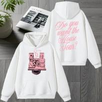 European Size Sabrina Carpenter Concert Tour Unisex Double-Sided Print Hoodie XL balta