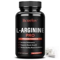 L-Arginine Supplement Capsules, Bcuelov, 120 Capsules black