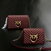 New swallow bag women's shoulder messenger bag leather chain bag small variance bag versatile as above brown
