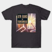The Fountainhead by Ayn Rand Cover T-Shirt S-5XL M gray