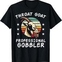 Inappropriate Goat Professional Gobbler Humor Joke Men Women T-Shirt XXXL juoda