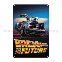 Oficialiai licencijuotas Atgal į ateitį 2015 m. spalio 21 d. 4:29 DeLorean numerių kalendoriaus plakatas Metalinė plokštelė Dekoracija Skardinis ženklas Plakatas 20x30cm blue