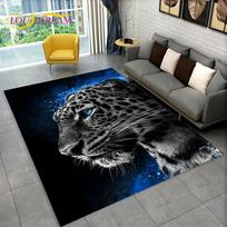3D Leopardo Gepardo Tigro Liūto Vilko Plotinis Kilimas, Kilimas Svetainei Miegamajam Sofa Durų Kilimėlis Dekoravimui, Virtuvės Neslystantis Grindų Kilimėlis 70x100cm(27x39im) gray