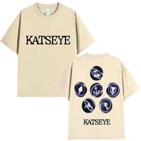 Kpop Katseye Logo Graphic T Shirt Fashion Pop Music Mens Women Korean Style Tshirts Oversized Cotton Casual Tshirt Streetwear 4XL white