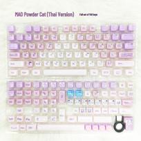 Candy Cat Glossy Mechanical Keyboard Keycap - Plush, Translucent, Double-shot Design
