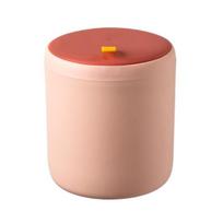 Desk Trash Can Isolate Odor Home Organizer Thickened Round Home Living Room Mini Table Waste Bin Practical Storage Garbage rožinė