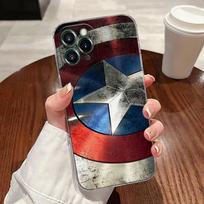 Marvel Kapitono Amerikos Skydas Skaidrus Telefono dėklas iPhone 17 Pro Max 17E 11 12 13 14 15 16 Pro Max Plus 17 Air 16E 7 Dangtelis iPhone 11 gray