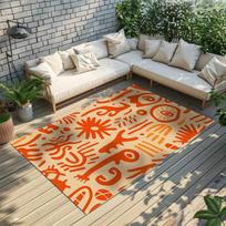 Oranžinis kilimas Lauko kilimas Namų dekoravimo kilimas Šiuolaikinis kilimas Neslystantis kilimas Kilimas dovanai Balkono kilimas Svetainės kilimas, Miegamojo kilimas Lauko kilimas 40x60cm white