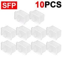 30/10 vnt. RJ45/SFP silikoniniai dulkių kamštukai Ethernet maršrutizatoriaus sąsajos dulkių nepraleidžiantys apsauginiai dangteliai Dulkių dangtelis SFP lizdui Apsauginis nuo dulkių dangtelis white