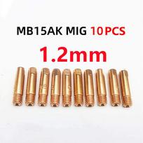 10 vnt. Suvirinimo degiklio antgalis 0,6/0,8/1,0/1,2 mm MB-15AK MIG/MAG M6 Suvirinimo degiklio antgalių laikiklis Dujinis antgalis Litavimo reikmenys (as the picture,Ship Within 24 Hours)