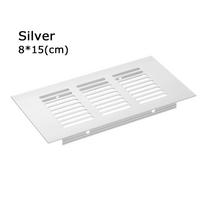 Closet Shoe Louver Wardrobe Accessories Vents Cover Air Vent Decor Hole Ornaments Ventilator Grille 8x15cm sidabras