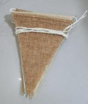 Burlap Triangle Flag DIY Wedding & Celebration Decoration - Gradient Color String Flags brown