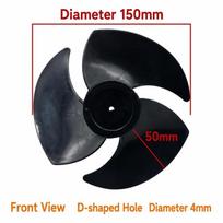 Blade Design Fan Blade Assembly Strong Air Circulator Blade New Replacement Fan Blade Black-15cm