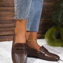 Women Anti Slip Round Toe Flats Comfortable Casual Single Shoes Spring Autumn Fashion Flat Bottom Footwear 40 brown