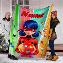 Personalized Custom Name Blanket - Miraculous Print Design,Blanket for Sofa,Bed,Travel,Camping - Soft and Warm, Great Gift 100cmx150cm