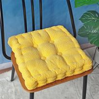 Thicken Corn Fleece Tatami Seat Office Chair Sofa Cushion Soft Pad Mat Pillow Winter Office Bar Home Decor 45X45CM geltona