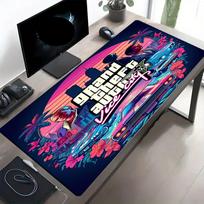 Grand Theft Auto VI spausdintas pelės kilimėlis, neslystantis stalviršio klaviatūros kilimėlis, skirta PC nešiojamam kompiuteriui, žaidimams, darbui, kasdieniam naudojimui, šauni festivalio staigmena dovana 40cmx90cm