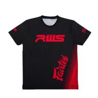 RWS Boxing Breathable Jersey Fans Summer Fightwear Men Women Casual Round Neck Short Sleeve 2XL black