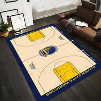 Golden State Warriors Basketball Court Rug Non-slip rug suitable for living room and bedroom sofas 50x80cm(19x31in) gray