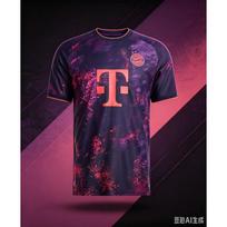 26‑27 Bayern Munich Fans Football Jersey Shirt, Summer New 3D Print Sports T‑Shirt, Training Breathable Quick‑Drying Sweatshirt XS blue