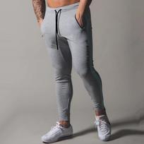 Vyriški bėgimo kelnės Gym Fitness Medvilniniai sportiniai treniruokliai Bėgimas Sportas Treniruotės siauros kelnės sportinės kelnės M