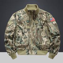 Military Fans Spring and Autumn Air Force Pilot Jacket Men's Baseball Uniform Short Tactical Stand-up Jacket 4XL gray
