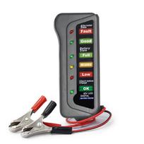 12V Automobilio Akumuliatoriaus Testeris Skaitmeninis Generatorius 6 LED Lemputės Ekranas Diagnostikos Įrankis juoda