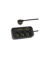 Ilgintuvas BLOW PS-330S, 3 lizdai, 4 × USB, USB-C, jungiklis, 3 m, juodas