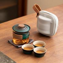Coarse pottery Kung Fu tea set 2025 new household teapot teacup complete set of tea-making special tea tray gift box porcelain