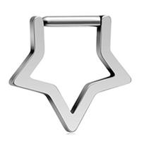Elegant Gold or Silver Stars Nose Ring For Women Fashionable Sophisticated Design Perfect For Parties And Everyday Wear white