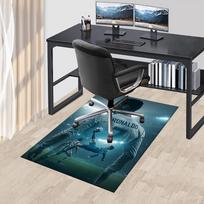 1 vnt. Ronaldo 7 kėdės kilimėlis, animacinių filmukų dizainas, neslystantis kilimas biuro kėdėms, tinkamas visiems sezonams 60cm by 90cm gray