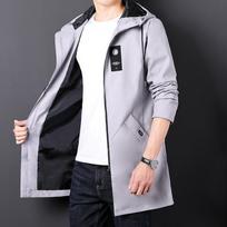 New Men's Medium and Long Casual Jacket Trench Coat Teen Trendy Brand Fashion Handsome Loose Jacket 3XL