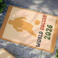 3D Futbolo Stadiono Kilimas Futbolo Laukas Grindų Kilimėlis Vintage Svetainės Dekoras Kilimas Minkštas Neslystantis Grindų Kilimėlis Svetainė Namų Dekoras 40X60cm brown