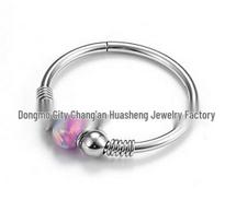 Stainless Steel Opal Nose Ring & Cartilage Earrings 10mm rožinė