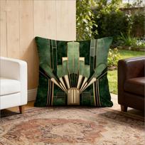 Prabangus Art Deco Žalio Marmuro Pagalvės Užvalkalas Auksinis Geometrinis Saulės Spindulių Spaudinys Modernus Pagalvės Dėklas Sofai Lovai Sofa Namų Dekoras Peach skin 18*18(CM)-1Pcs gray