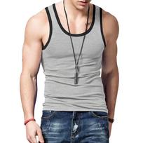 Mens Color Block Loose Fit Casual Sports Summer Inner Tank Top Vest XXXL
