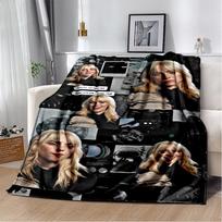 Madinga Billie Eilish Dainininkė Žvaigždė Flanelinė Antklodė Minkšta Šilta Mėtoma Antklodė Miegamajam Svetainei Lovai Kelionei Stovyklavimui Iškylai Dovana 75x90cm