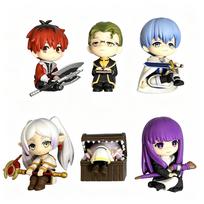 Anime Frieren 6Pcs Figure Set Kawaii Elf Girl PVC Collectible Model for Fans black