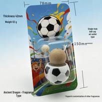 World Cup Football Car Air Freshener Pendant: Long-Lasting Essential Oil Aroma, Odor Removal. Contact for Other Scents gray