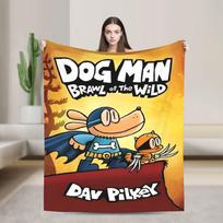 Dog Man Dogman Movie Comic Blanket Cartoon Animals Flannel Awesome Warm Throw Blanket for Chair Covering Sofa Textile Decor 100x150cm