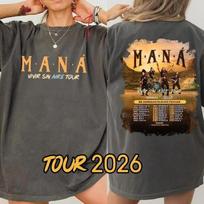 Mana Tour 2026 Marškinėliai Muzikinio Turo Koncerto Marškinėliai Unisex Marškinėliai XXXXL black