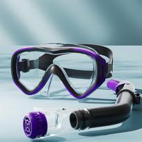 Kids' Full-Face Anti-Fog Snorkel Mask & Dry Tube Set - Professional Snorkeling Gear for Boys & Girls