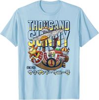One Piece Anime Thousand Sunny Pirate Ship T-Shirt S-6xl 3XL